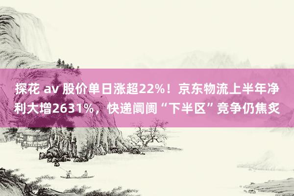 探花 av 股价单日涨超22%！京东物流上半年净利大增2631%，快递阛阓“下半区”竞争仍焦炙